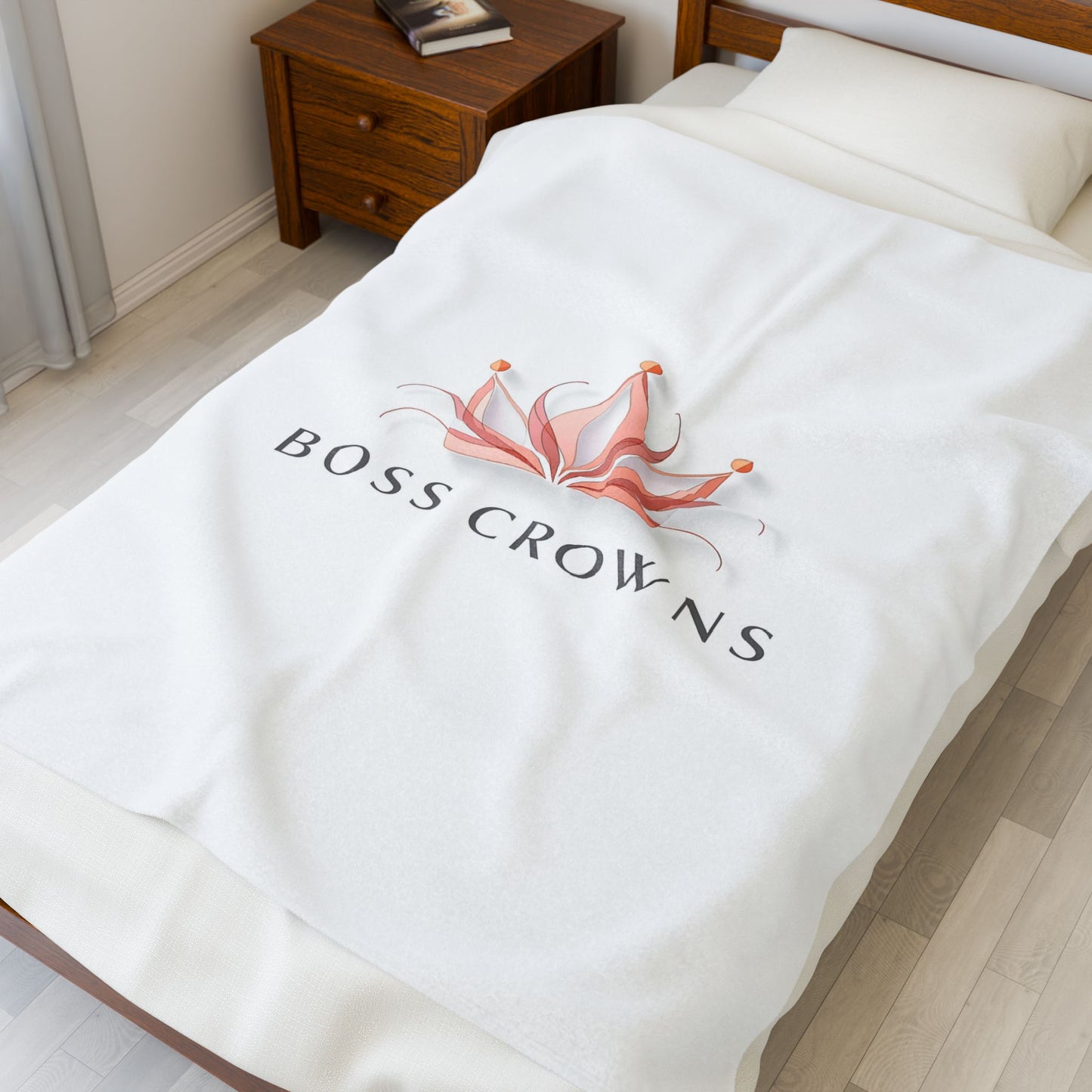 Boss Crowns Velveteen Plush Blanket - Cozy Decor