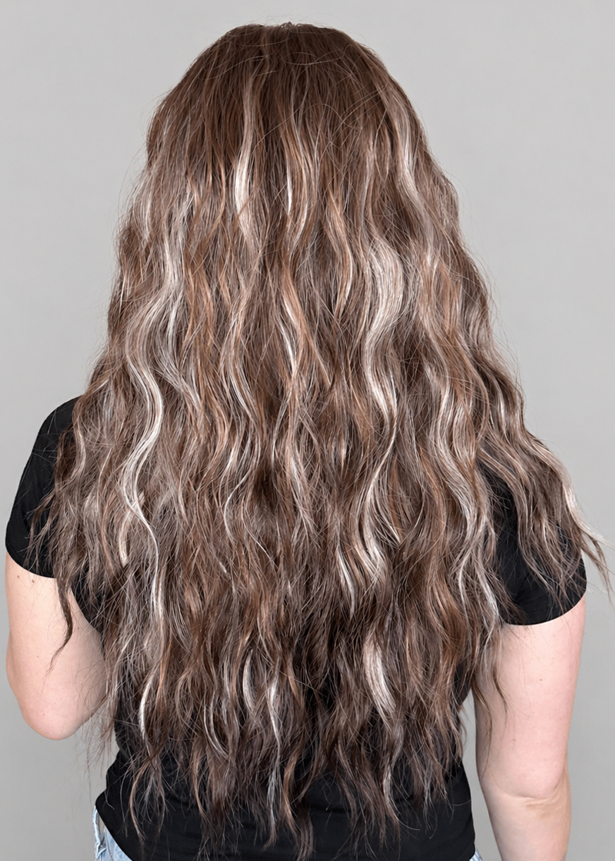 CARKIRA Remy Snickers Bar 22 Inch 13x4 Lace Front Synthetic Wig Glueless Natural Hairline Heat-Friendly