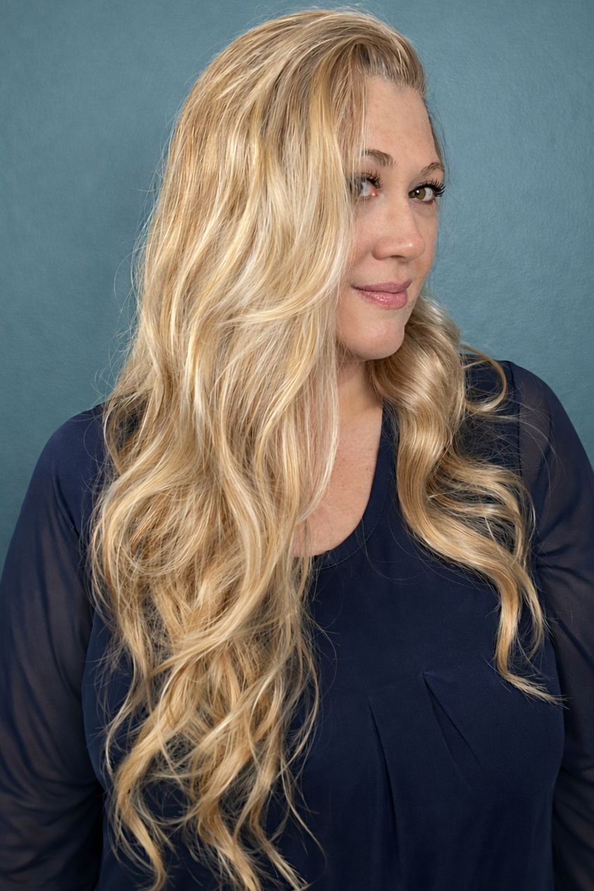 CARKIRA Megan Creme' Brulee' Blonde 26 inches 13x4 Lace Front Wig