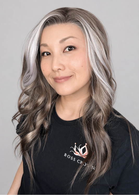 CARKIRA Zoe Moonstone Mocha 21-22 Inch 13x4 Lace Front Synthetic Wig Glueless Natural Hairline Heat-Friendly