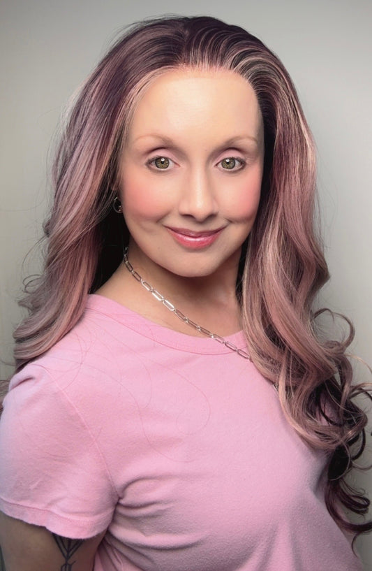 OPEN BOX: CARKIRA Elyssa in the Blushed Mocha Brulee 24-26 Inch 13x4 Lace Front Synthetic Wig Glueless Natural Hairline Heat-Friendly