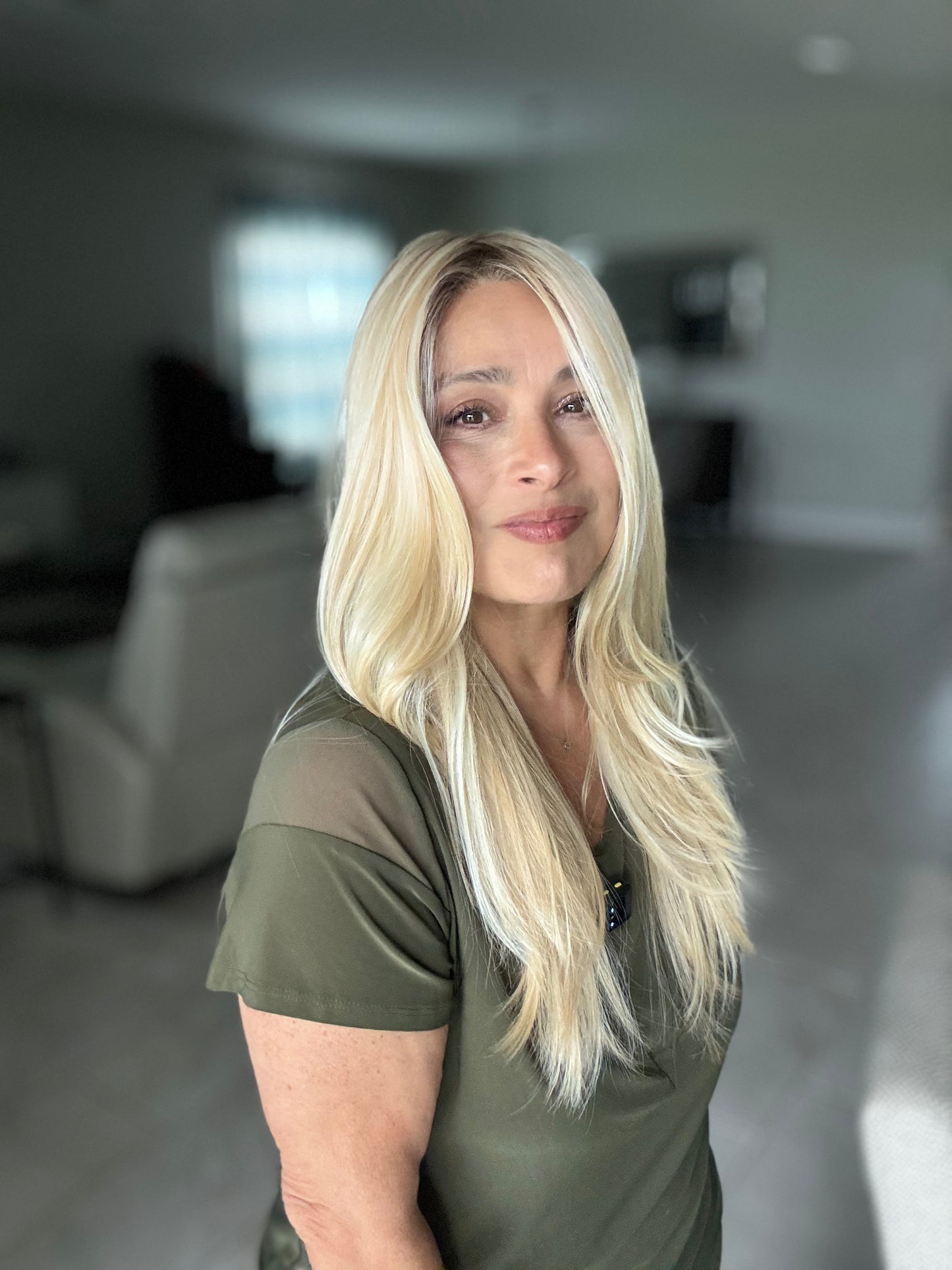 Glam - TA- 24/102/R12 | Gold Blonde with Platinum Highlights with Gold Brown Roots