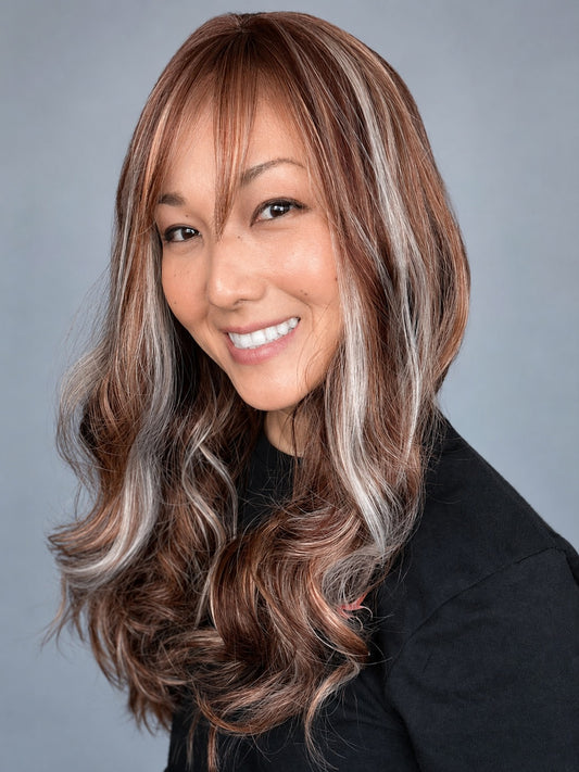 CARKIRA California Cowboy Coppricot 24-26" Inch 13x4 Luxury Lace Front Synthetic Wig Glueless Natural Hairline Heat-Friendly