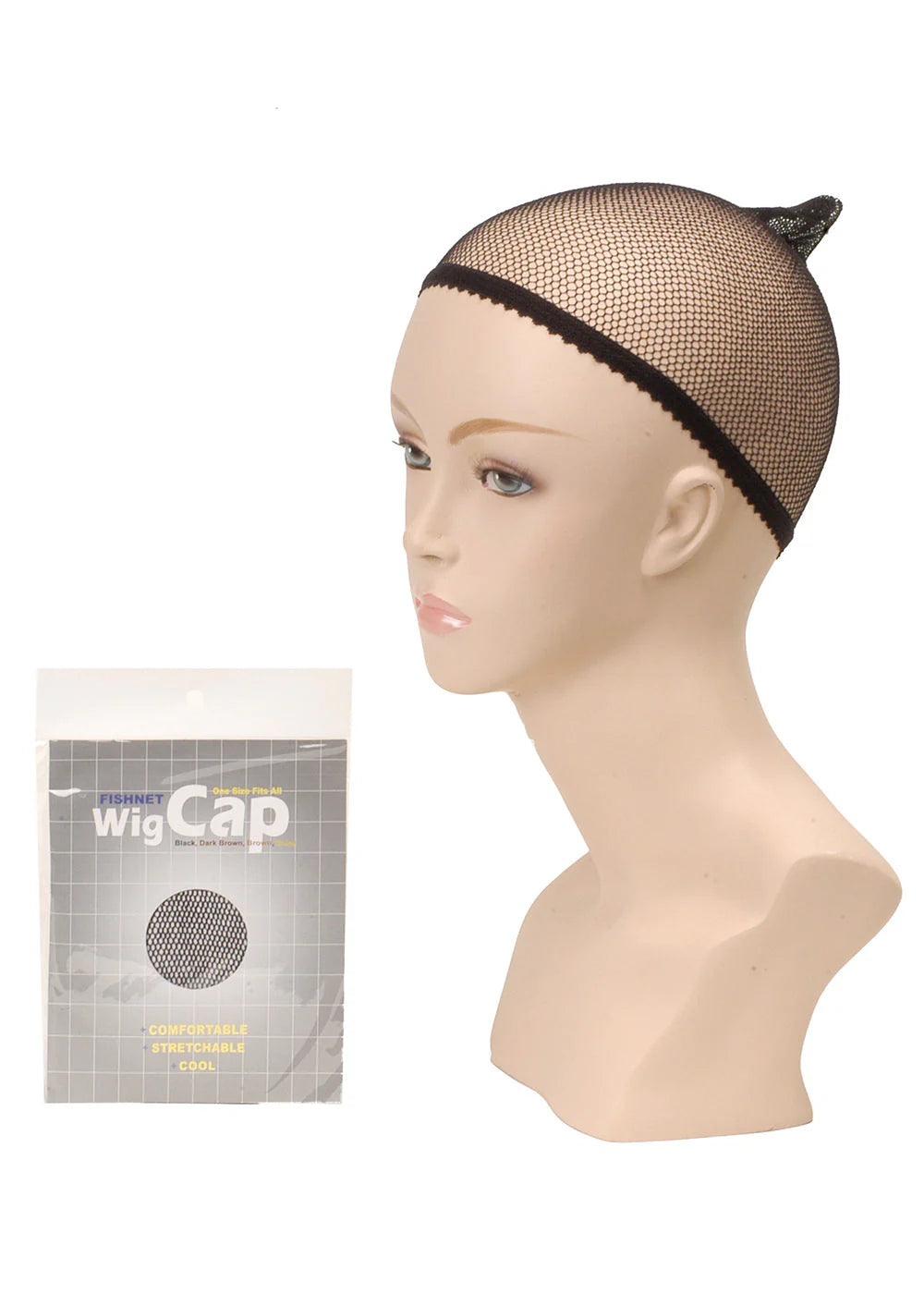 Wig Care Essentials Kit - Includes Stand, and Premium Fishnet Cap