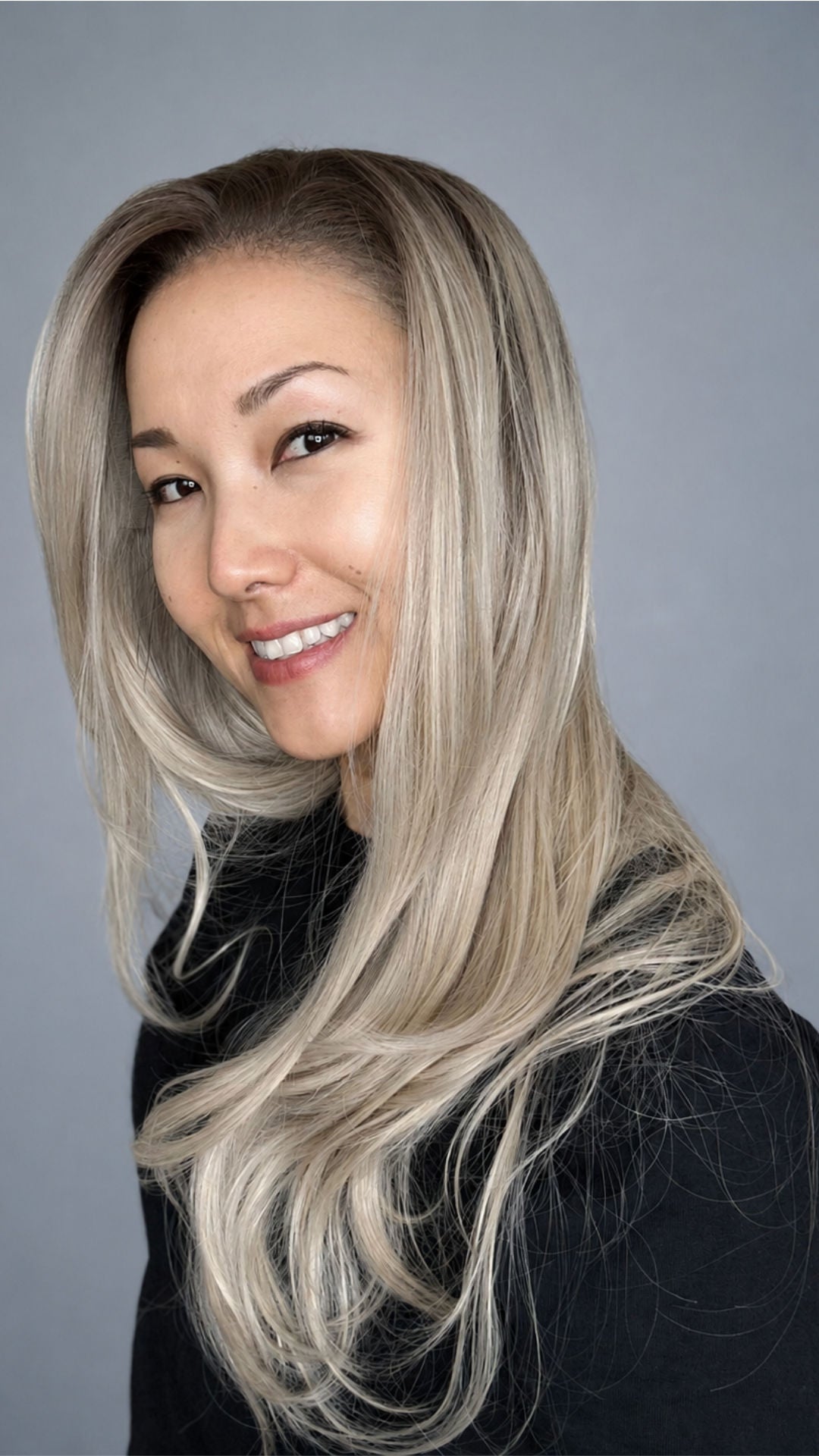 CARKIRA OG Tessa Ash Blonde 26 Inch 13x4 Lace Front Synthetic Wig Glueless Natural Hairline Heat-Friendly