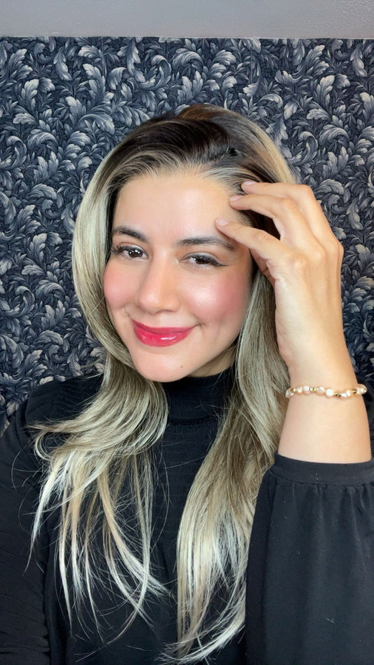 CARKIRA 22" Edith Dark Ash Blonde 13x4 Lace Front Wig with Medium Cap Unisex Heat Friendly Up to 320°F Natural Looking Soft Smooth Realistic Scalp Hairline