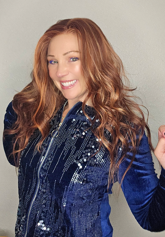 CARKIRA Erica Auburn with Bright Copper Highlights 13x4 Lace Front Wig Heat Friendly