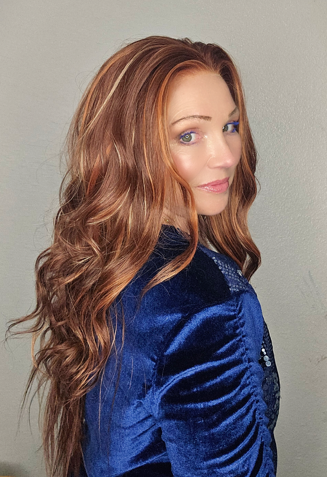 CARKIRA Erica Auburn with Copper Highlights 13x4 Lace Front Wig Heat Friendly