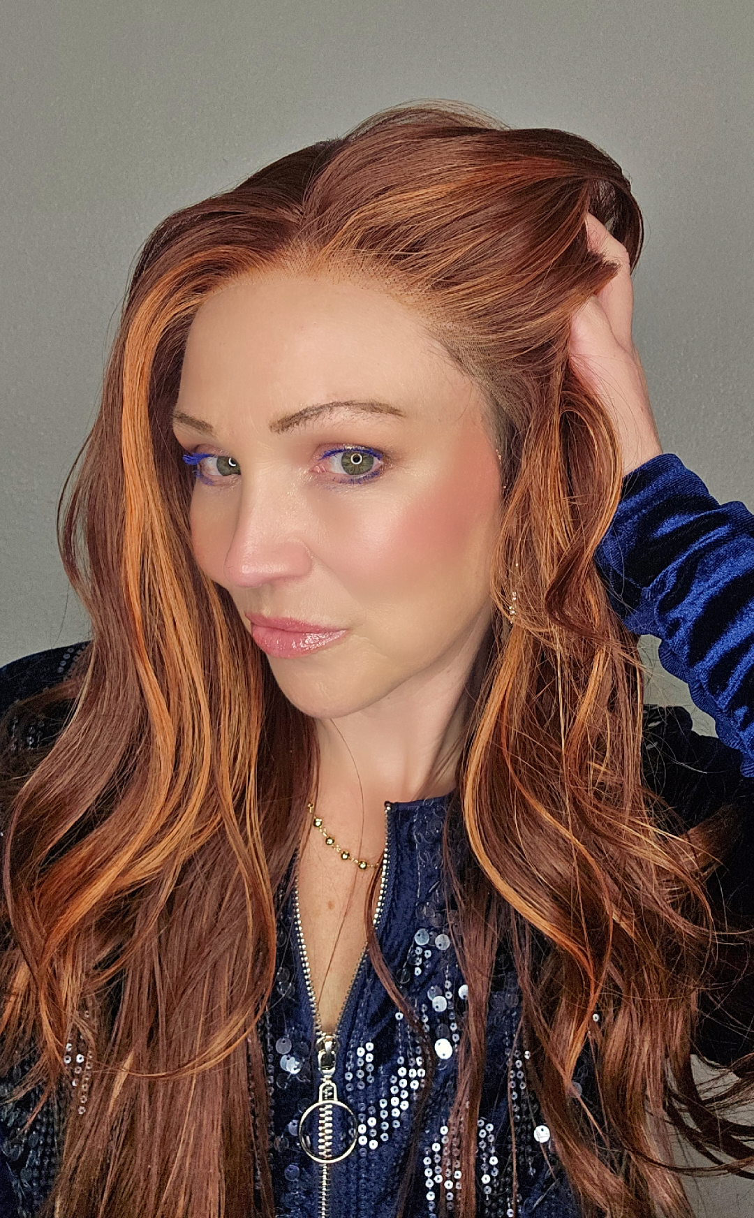 OPEN BOX: CARKIRA Erica Auburn with Copper Highlights 13x4 Lace Front Wig Heat Friendly