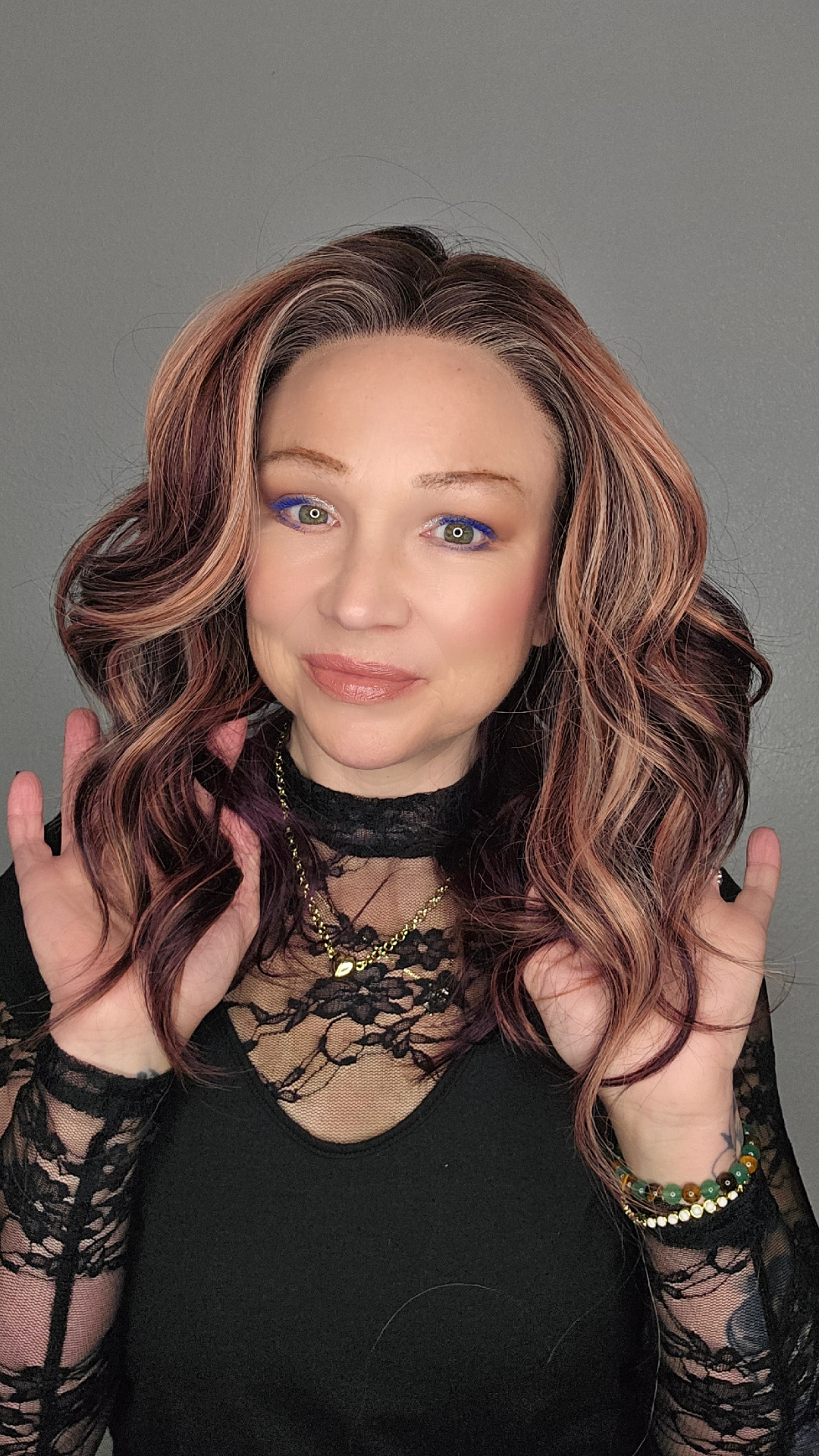 NEW RELEASE CARKIRA Loralei 18" in the Purple Calm Shell Color 13x4 Lace Front Wig with Velcro Adjusters and Medium Cap (Copy)