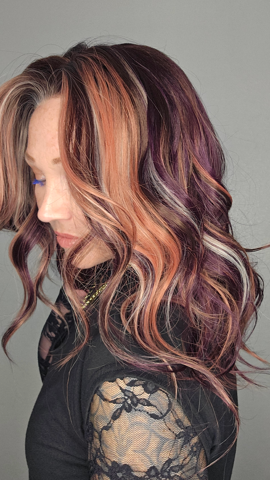 NEW RELEASE CARKIRA Loralei 18" in the Purple Calm Shell Color 13x4 Lace Front Wig with Velcro Adjusters and Medium Cap (Copy)