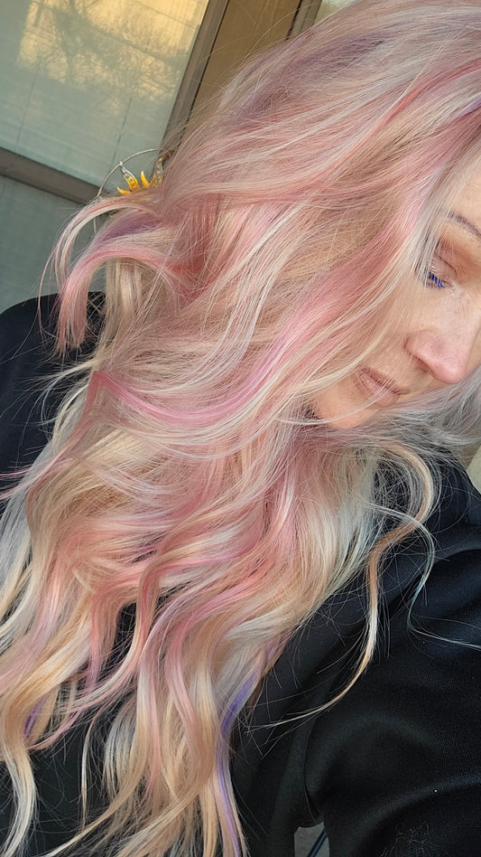 OPEN BOX: CARKIRA 24-26" Sweet Tarts 13x4 Blonde with Sweet Tart Color Highlights