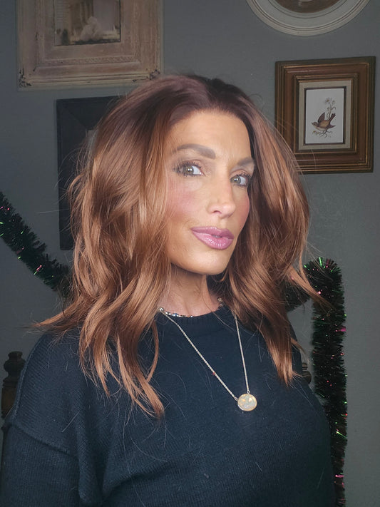 OPEN BOX RETURN: CARKIRA Kerry 16" in the Texas Barbecue Sauce  13x4 Lace Front Wig