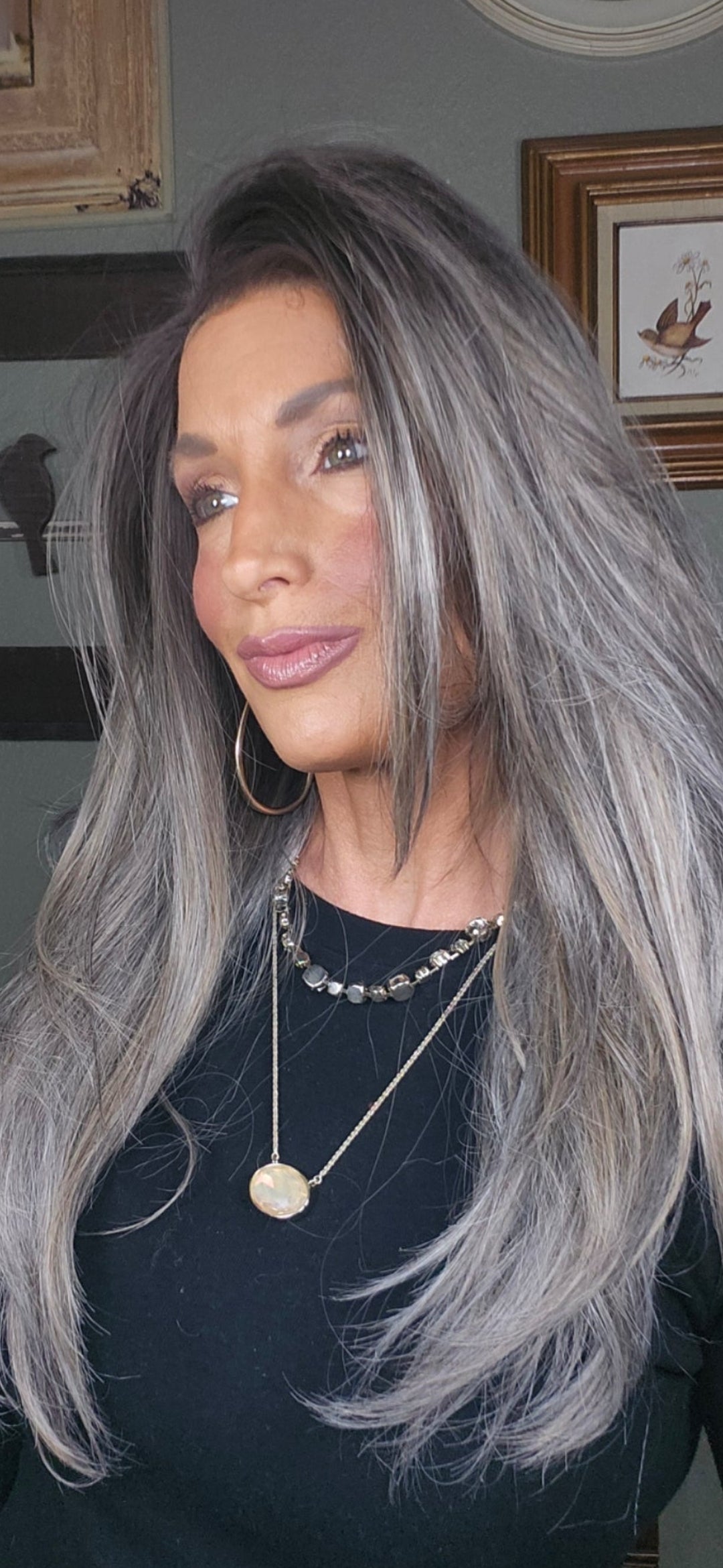 OPEN BOX RETURN: CARKIRA Allison Cinders and Ash 13x4 Lace Front Wig 22" in Length