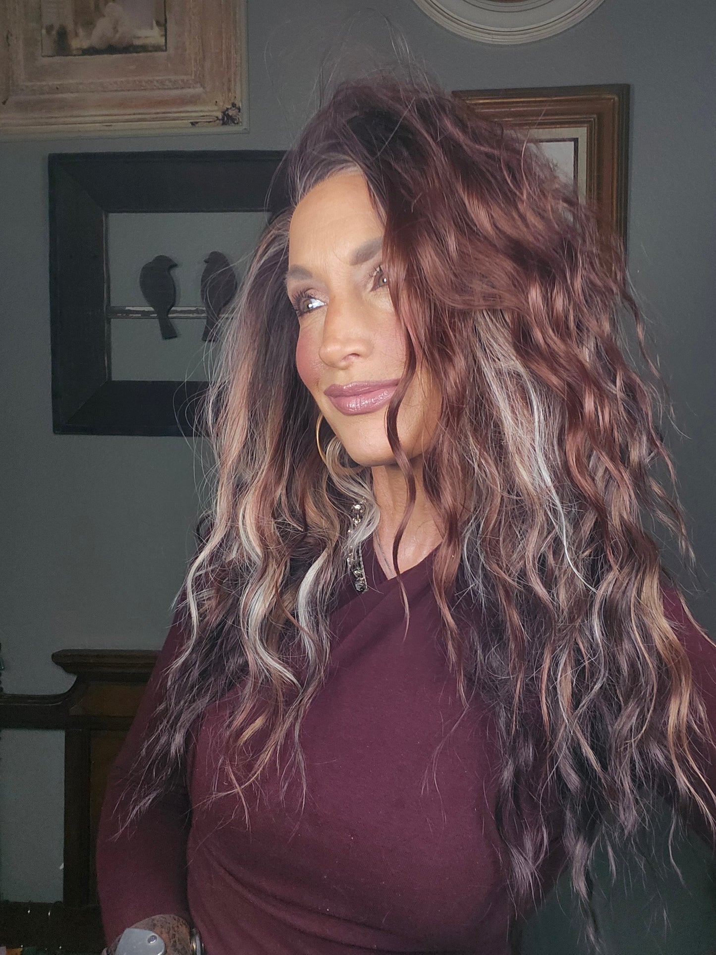 OPEN BOX: CARKIRA -Jessica Blushed Auburn -20" 13x4 Lace Front Wig Scandinavian Hairline Blushed Auburn - Medium Cap
