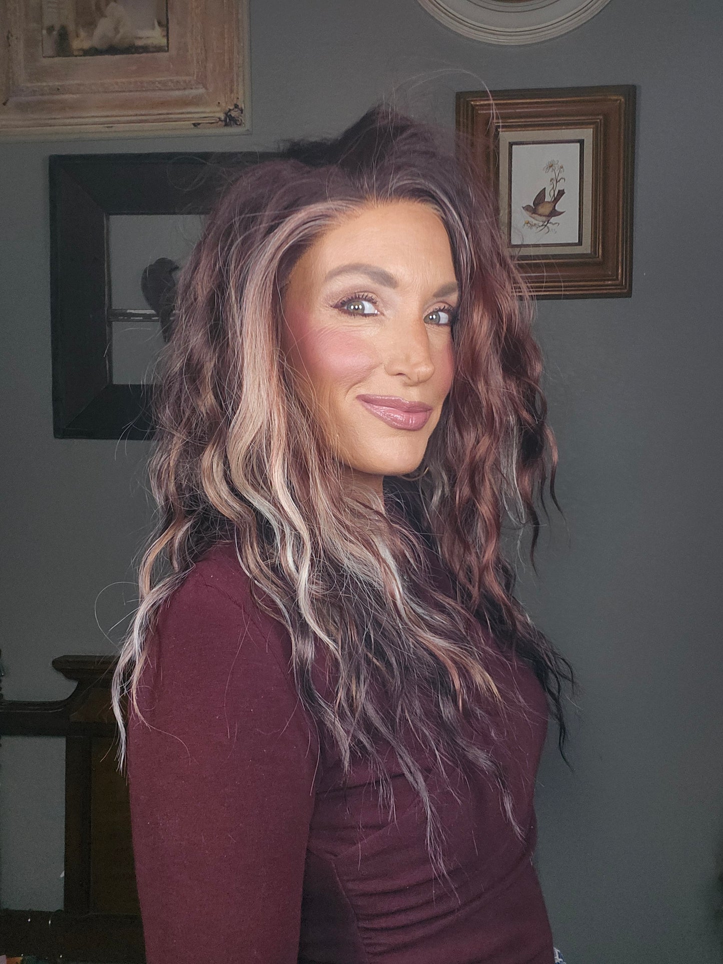OPEN BOX: CARKIRA -Jessica Blushed Auburn -20" 13x4 Lace Front Wig Scandinavian Hairline Blushed Auburn - Medium Cap