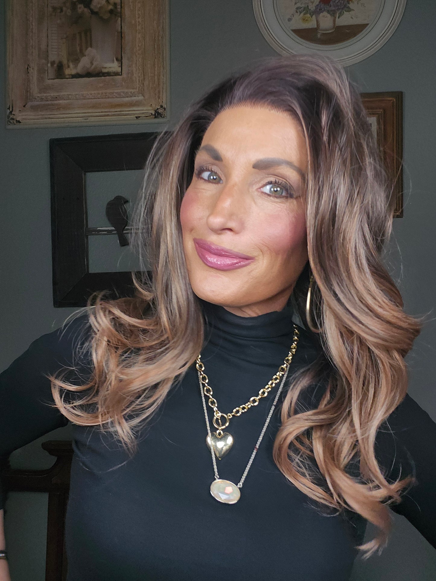 OPEN BOX RETURN - CARKIRA Marielle Rose Gold Dipped Toffee 13x4 Lace Front Wig with Medium Cap Unisex Heat Friendly