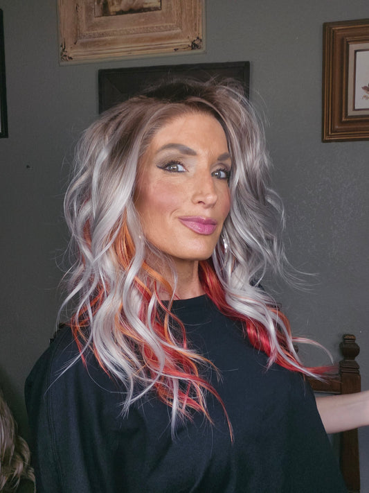 NEW RELEASE CARKIRA Rizz in the Color Hot Rod 20" 13x4 Lace Front Wig with Medium Cap