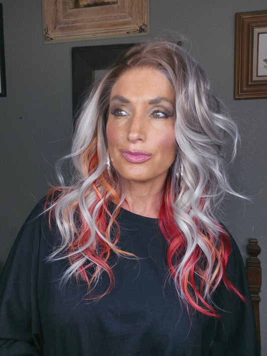 NEW RELEASE CARKIRA Rizz in the Color Hot Rod 20" 13x4 Lace Front Wig with Medium Cap