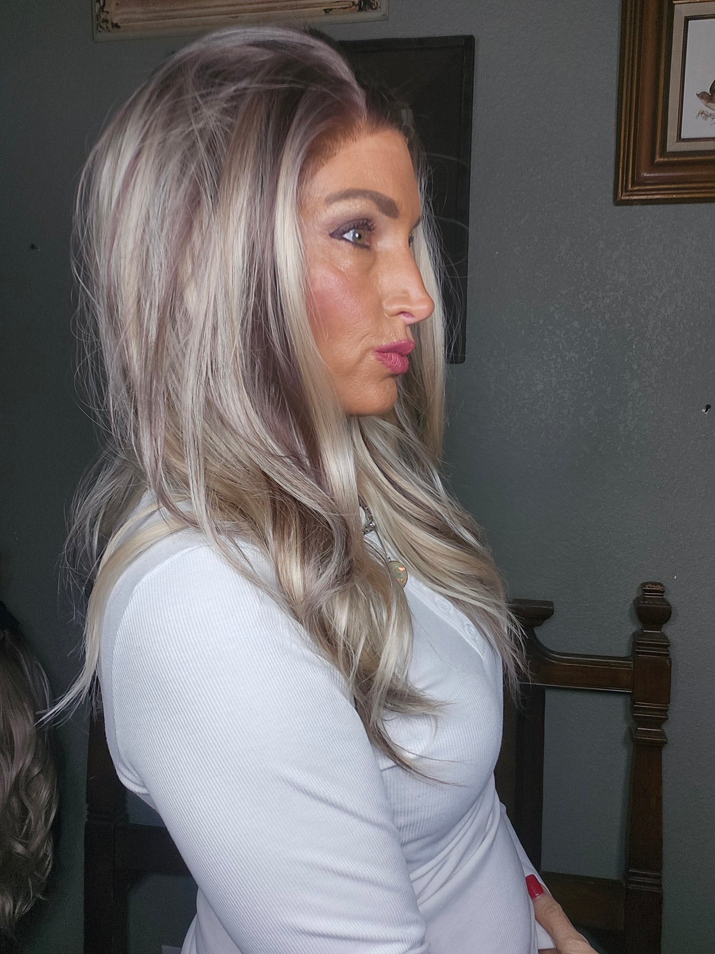 CARKIRA Evan 22" in the Mushroom Pearl Color 13x4 Lace Front - Standard Cap