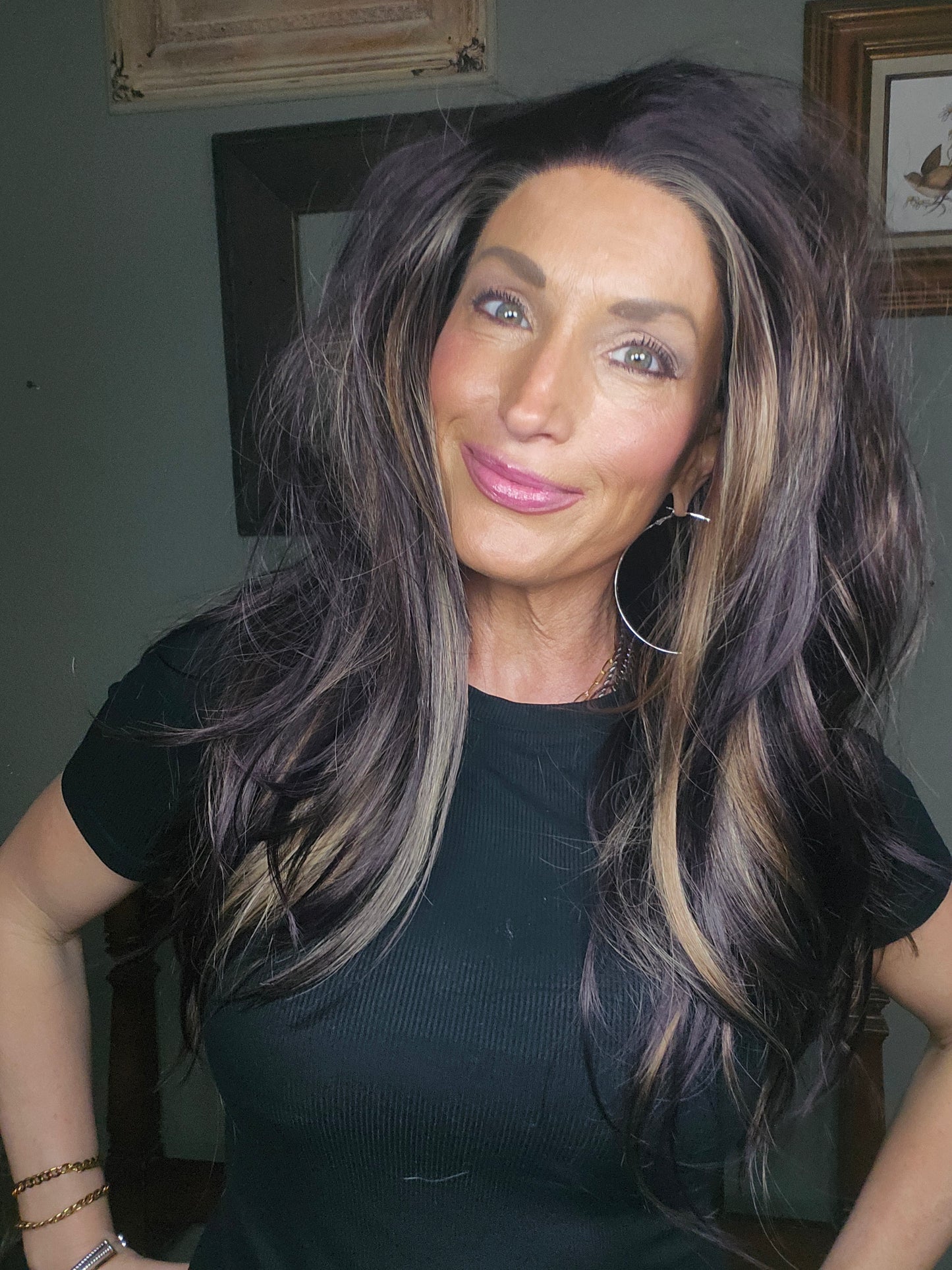 CARKIRA Natasha 22-24"  Aubergine with Burnished Bronze Highlights 13x4 Standard Cap