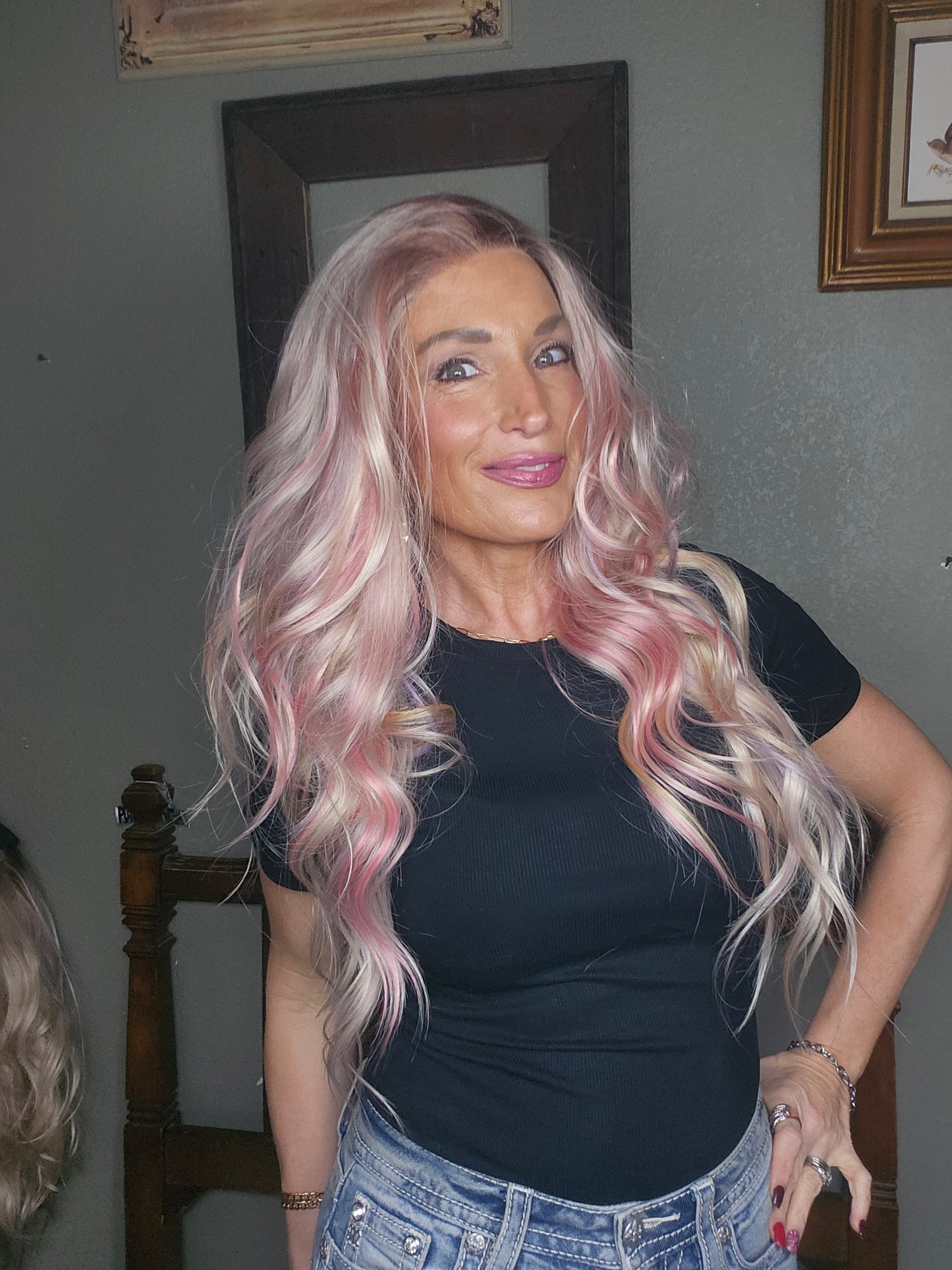 NEW RELEASE CARKIRA 24-26" Sweet Tarts 13x4 Blonde with Sweet Tart Color Highlights