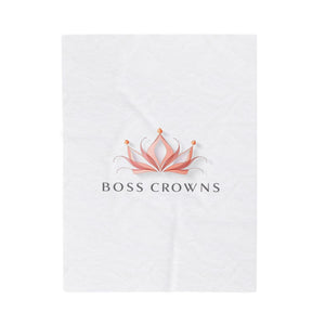 Boss Crowns Velveteen Plush Blanket - Cozy Luxury Decor