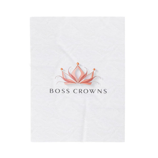 Boss Crowns Velveteen Plush Blanket - Cozy Luxury Decor