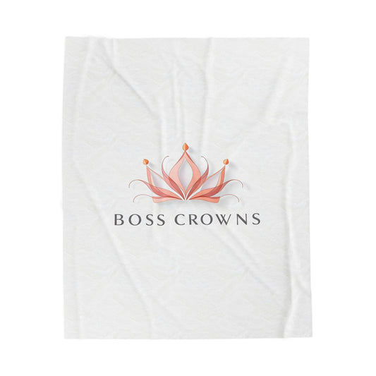 Boss Crowns Velveteen Plush Blanket - Cozy Decor