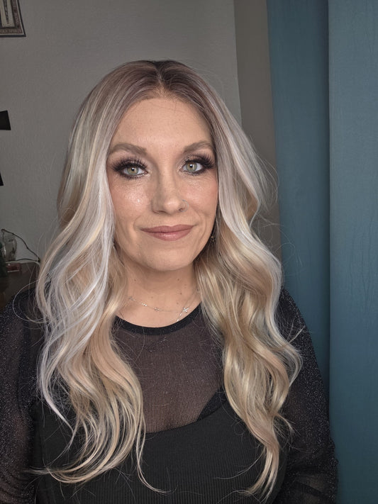 CARKIRA Jaelynn 22" Cream Soda Blonde 13x4 Lace Front Wig with Medium Cap Unisex Heat Friendly Up to 320°F Natural Looking Soft Smooth Realistic Scalp Hairline