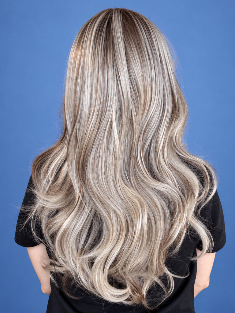 CARKIRA - Daphne - Golden Blonde Mixed with Bronde- 21" Long 13x4 Lace Front - Medium Cap