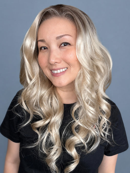 CARKIRA April 23 Inch 13x4 Luxury Lace Front Synthetic Wig Glueless Natural Hairline Heat-Friendly