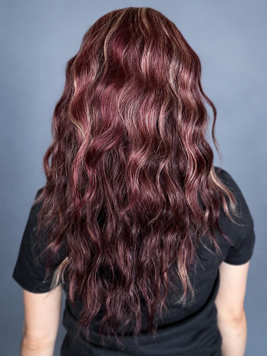 CARKIRA Axelle Sunkissed Raspberry 20 Inch 13x4 Lace Front Synthetic Wig Glueless Natural Hairline Heat-Friendly