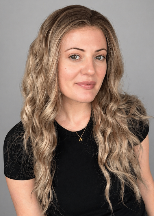 CARKIRA Cora Blushroom Beige 22 Inch Body Wave 13x4 Lace Front Synthetic Wig Glueless Pre-Cut Natural Hairline Heat-Friendly