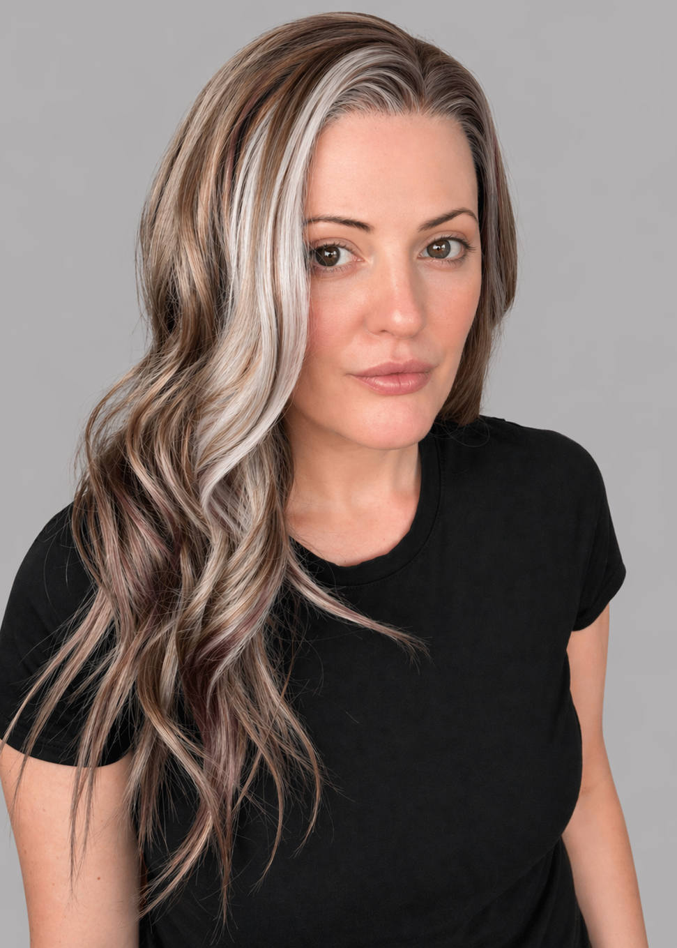 CARKIRA Zoe Moonstone Mocha 21-22 Inch 13x4 Lace Front Synthetic Wig Glueless Natural Hairline Heat-Friendly