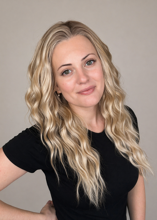 CARKIRA Kay in Goldilocks Porridge Blonde 20" Inch 13x4 Lace Front Synthetic Wig Glueless Natural Hairline Heat-Friendly