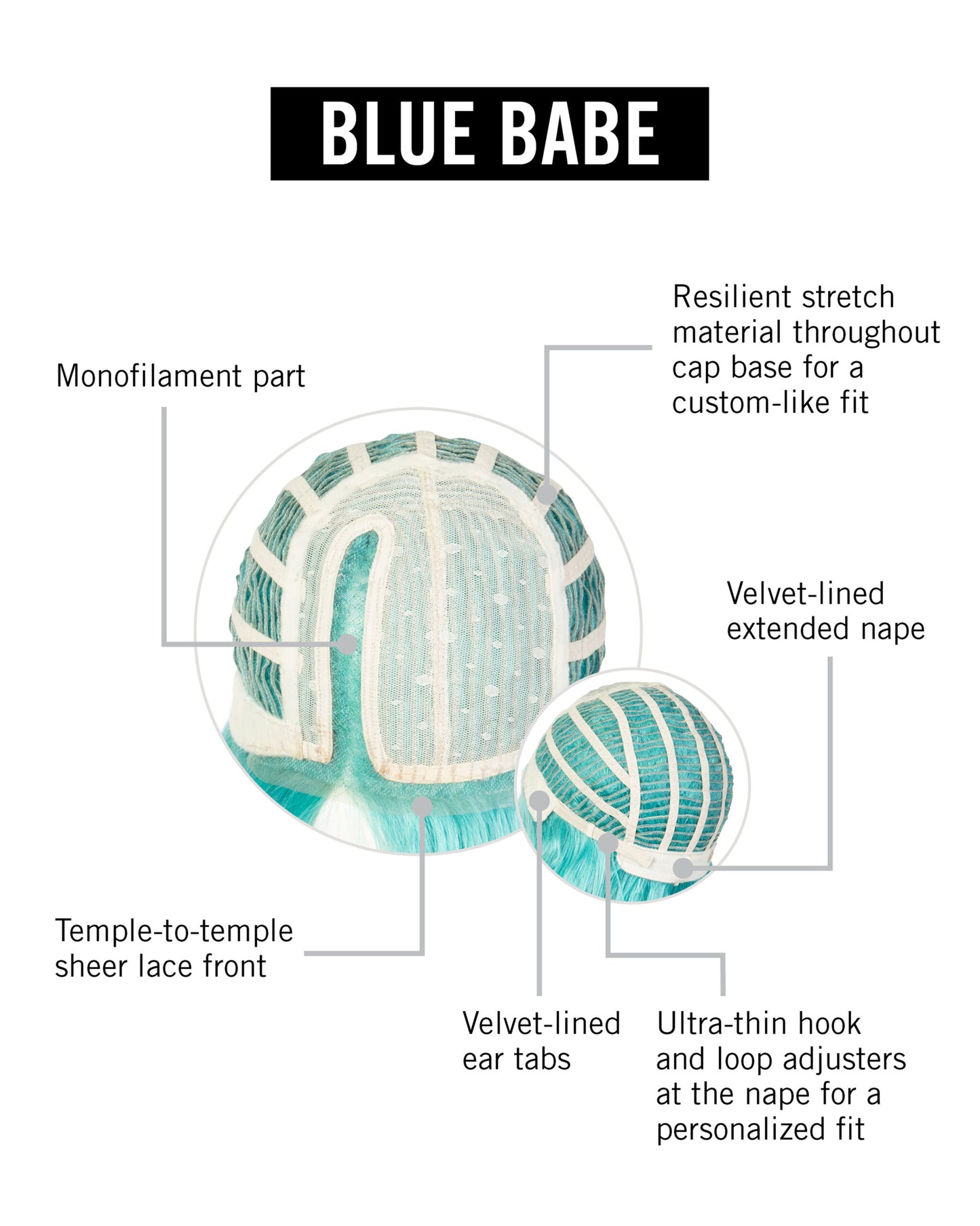 Blue Babe Cap Construction