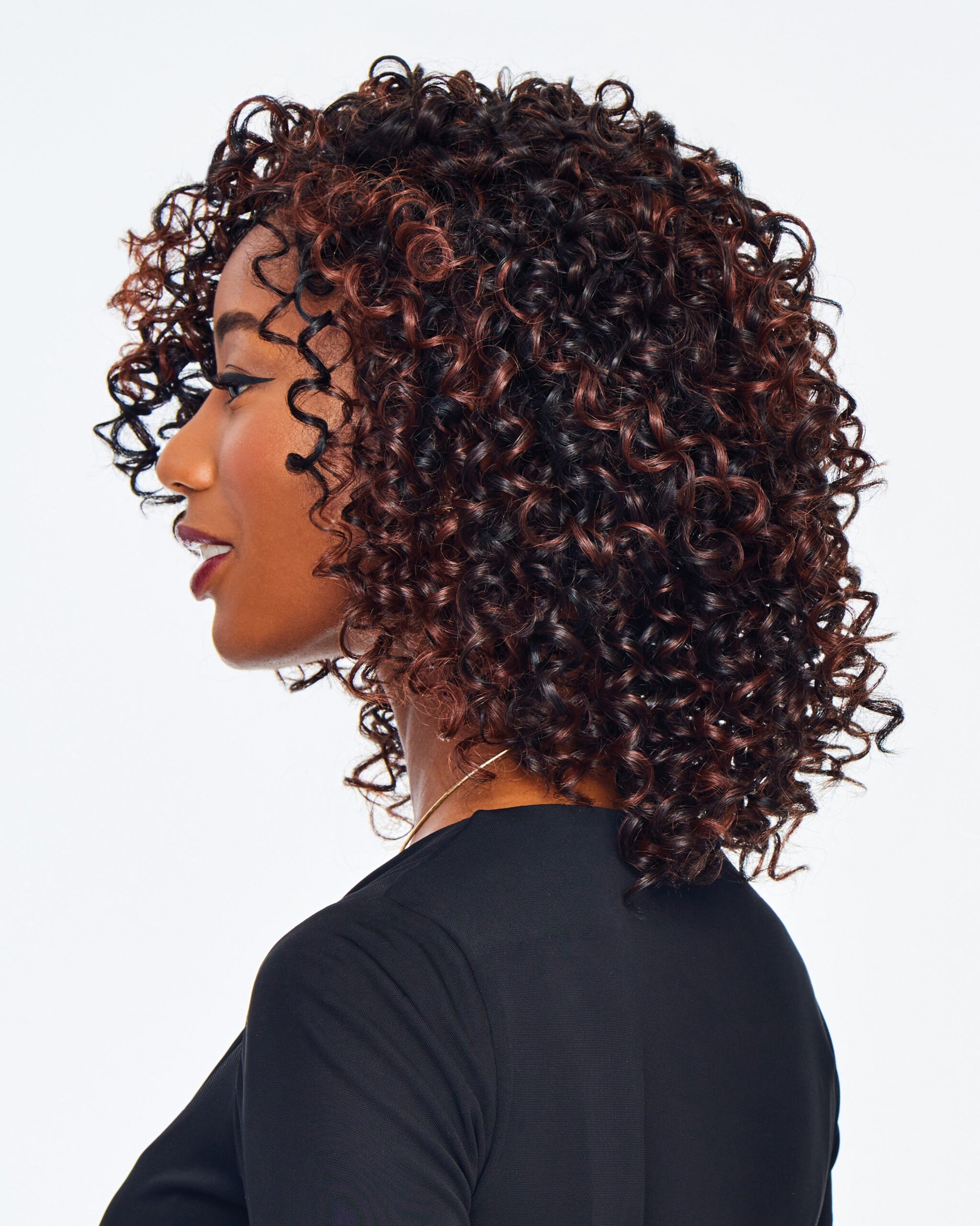 Sassy Curl in R435S+ Glazed Black Cherry