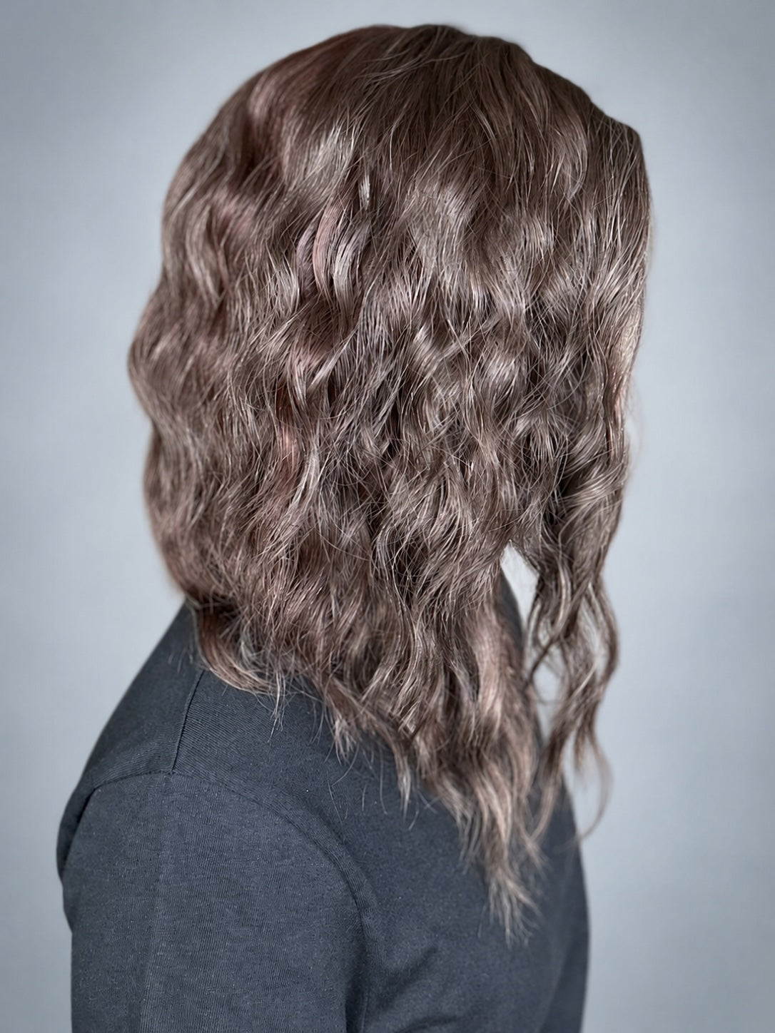 CARKIRA Hawkins Smoked Mulberry 16 Inch 13x4 Lace Front Synthetic Wig Glueless Natural Hairline Heat-Friendly