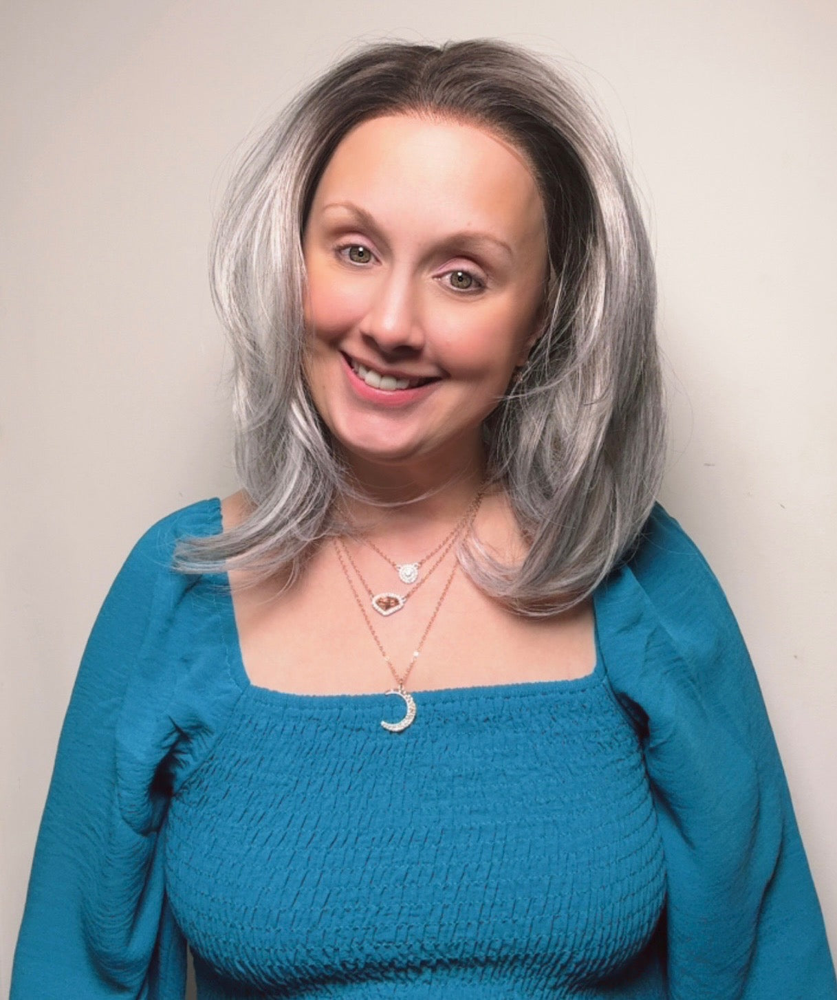 CARKIRA Monica 12" Salt and Pepper 13x4 Lace Front Wig with Medium Cap Unisex Heat Friendly Up to 320°F Natural Looking Soft Smooth Realistic Scalp Hairline