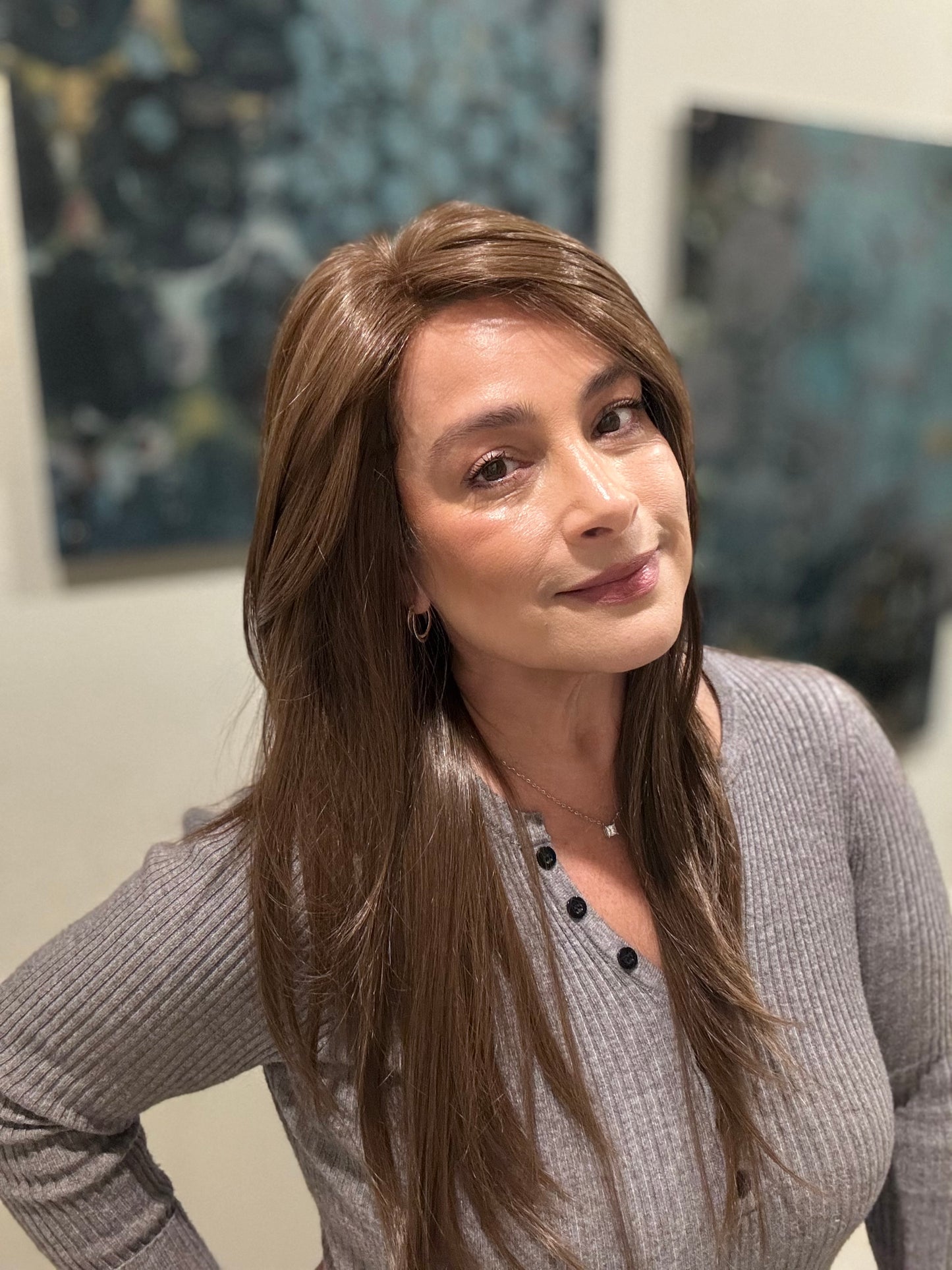 Lorna Glam in Mocca Dawn (10 R) TressAllure Full Mono Collab Style