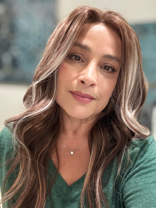 CARKIRA Esme 22" Sunlit Truffle 13x4 Lace Front Wig with Medium Cap Unisex Heat Friendly Up to 320°F Natural Looking Soft Smooth Realistic Scalp Hairline