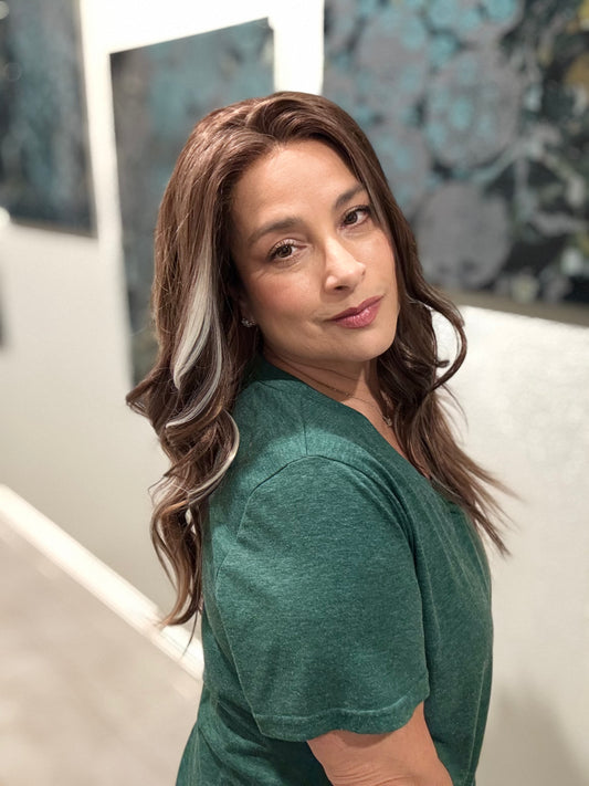 CARKIRA Esme 22" Sunlit Truffle 13x4 Lace Front Wig with Medium Cap Unisex Heat Friendly Up to 320°F Natural Looking Soft Smooth Realistic Scalp Hairline