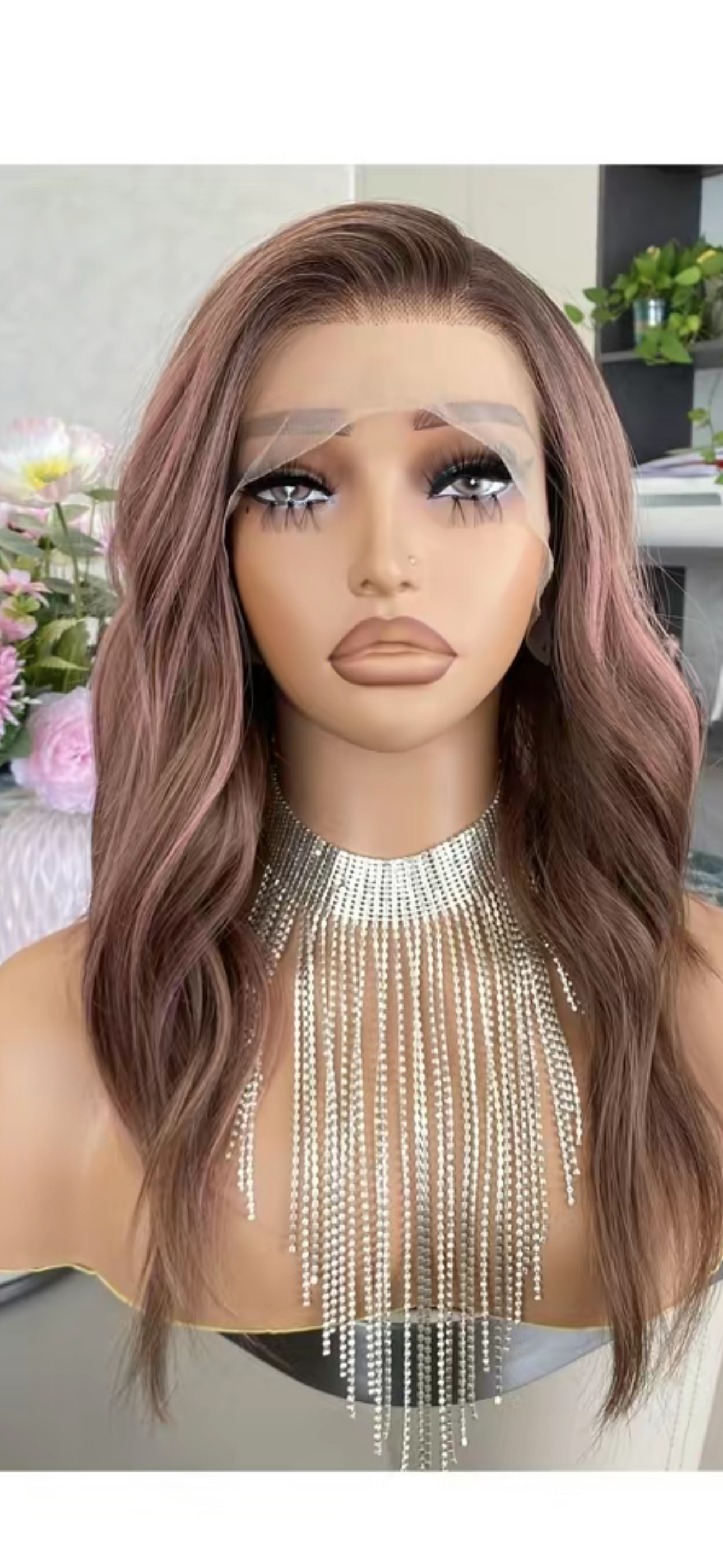 CARKIRA - Manda 13x4 Lace Front Chocolate Brown with Pink Highlights - Medium Cap - FREE SHIPPING