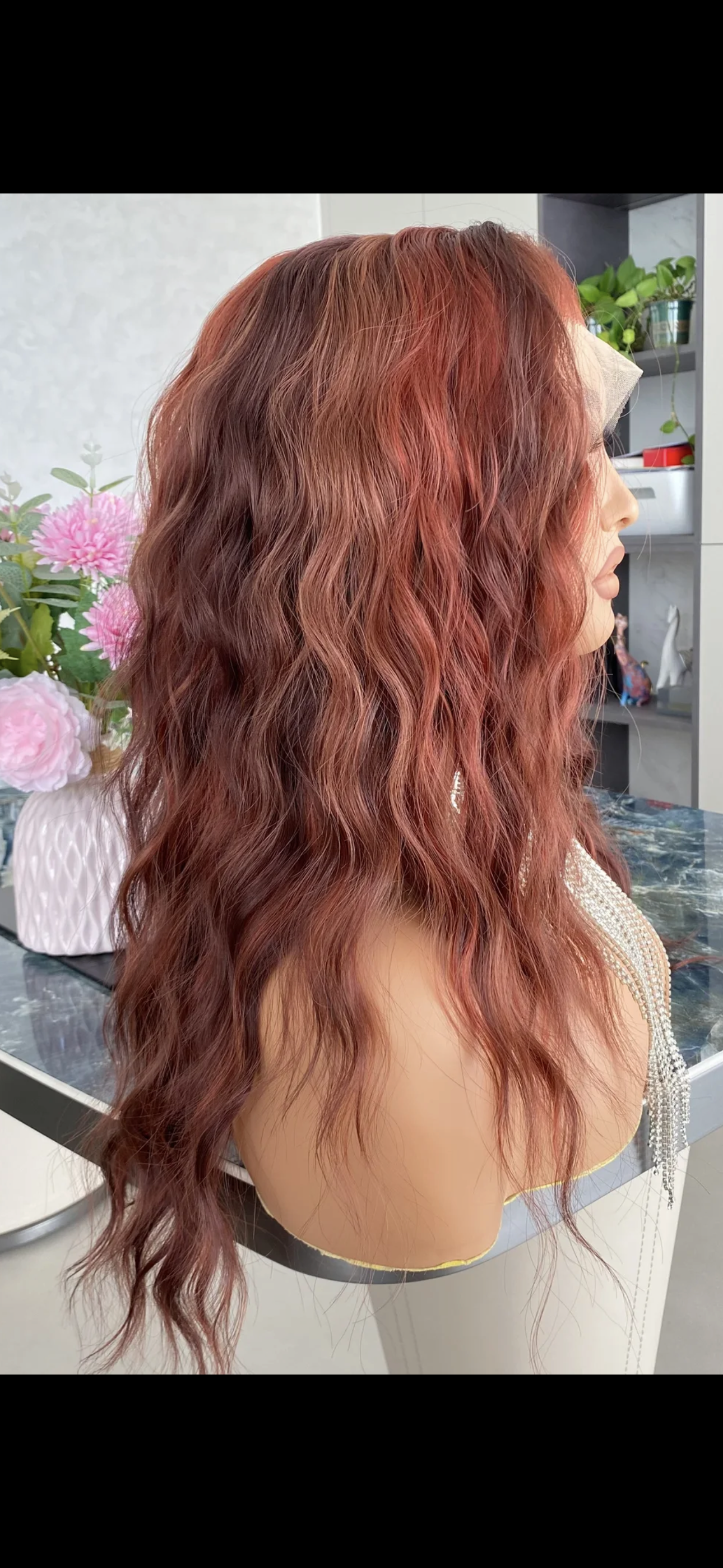 CARKIRA - Amelia -  Dark Copper Red - 13x4 Lace Front  - Medium Cap - FREE SHIPPING