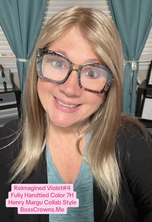 Violet Reimagined #3 - Fully Hand-tied - Non-Heat-Friendly - Color 88H - Henry Margu-Boss Crowns Collab Style