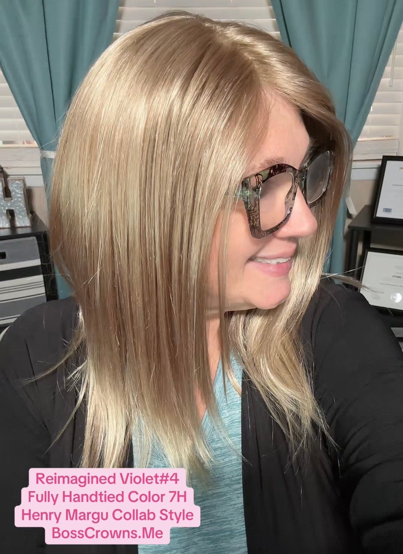 Violet Reimagined #3 - Fully Hand-tied - Non-Heat-Friendly - Color 88H - Henry Margu-Boss Crowns Collab Style