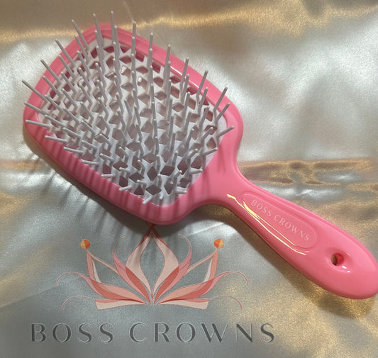 Boss Brush™ | Viral-Style Detangling Brush for Wigs + Extensions (Pink) - FREE SHIPPING