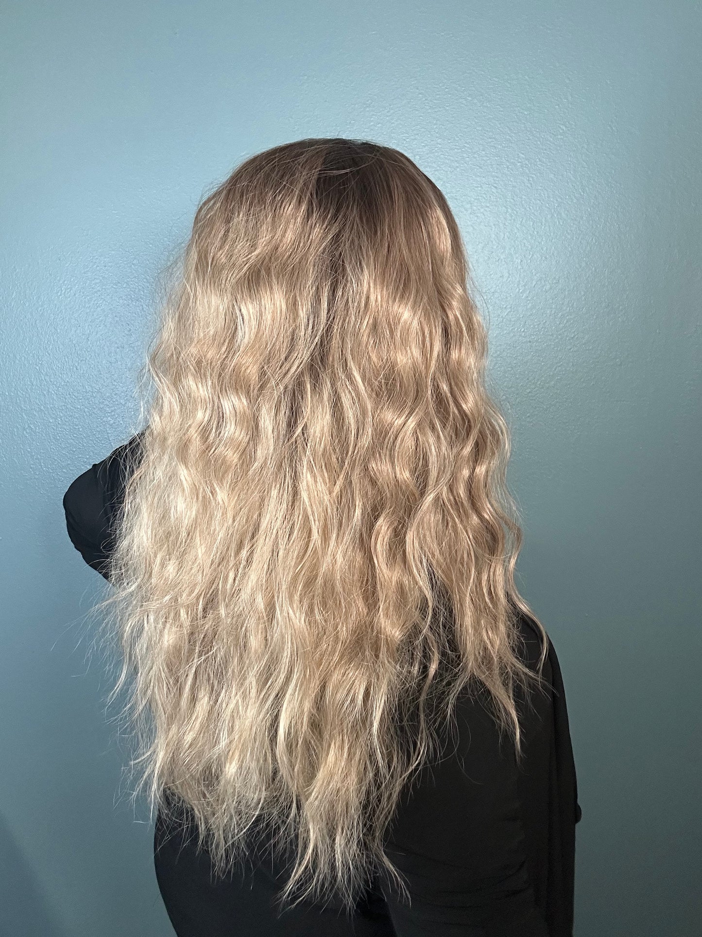 CARKIRA Cora Blushroom Beige 22 Inch Body Wave 13x4 Lace Front Synthetic Wig Glueless Pre-Cut Natural Hairline Heat-Friendly
