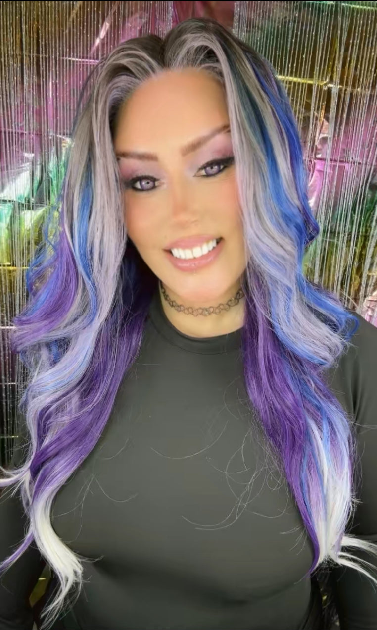 NEW RELEASE CARKIRA 22" Divine Mirage in the color Cosmic Mermaid Shake 13x4 Standard Cap